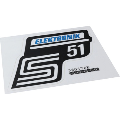 Nálepka schránky ELEKTRONIK, MODRÁ - Simson S51