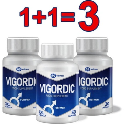 1+1=3! Vigordic капсули за уголемяване на пениса - 3x30 капсули
