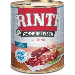 RINTI Kennerfleisch Junior - Консервирана храна за подрастващи кучета с говеждо 800 гр