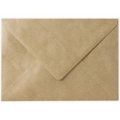 Hnědá obálka s žebrovaným vzorem 162x229 mm (C5)