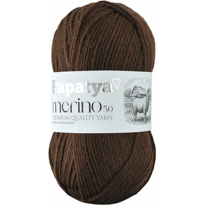 Příze Papatya Merino 50 9080 hnědá