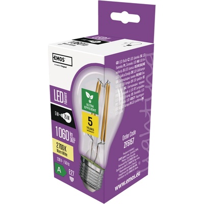 Emos LED žiarovka A60/E27/5W/75W/1060lm/teplá biela 1525283275