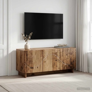 vidaXL ТВ стойка 90 x 34.5 x 40 cm Старо дърво Инженерна дървесина (8011574)