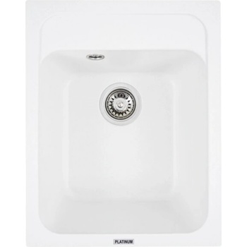 ELEFANT Гранитна мивка KORRADO 4050 - компактна кухненска мивка за монтаж в плот (бяла SnowWhite) (KORRADO 4050 бяла)