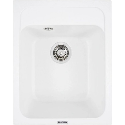 ELEFANT Гранитна мивка KORRADO 4050 - компактна кухненска мивка за монтаж в плот (бяла SnowWhite) (KORRADO 4050 бяла)