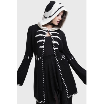 KILLSTAR дамски пуловер (жилетка) KILLSTAR x CORPSE BRIDE - Scraps - Black/White - KSRA012400