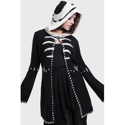 KILLSTAR дамски пуловер (жилетка) KILLSTAR x CORPSE BRIDE - Scraps - Black/White - KSRA012400