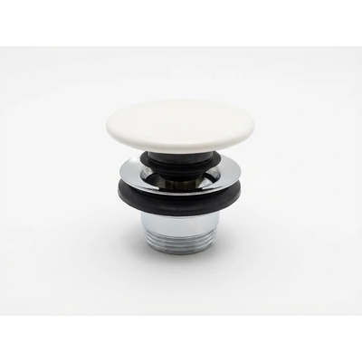 Villeroy & Boch Universal accessories keramický kryt odtoku „push-open“, pro umyvadla s přepadem, bílá 8L033401