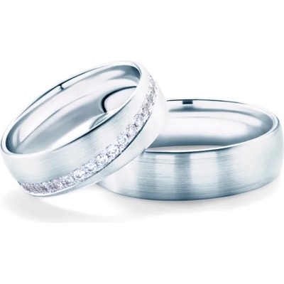 SAVICKI Сватбени халки: бяло злато, кръгли. 6 мм