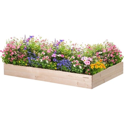 Atmowood Dřevěný vyvýšený záhon 160 x 100 x 20 cm hnědý
