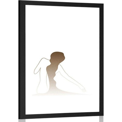Plakát s paspartou tajemství ženského těla - 60x90 black