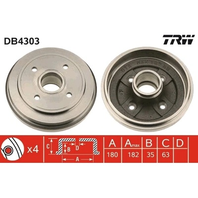 Brzdový bubon TRW DB4303