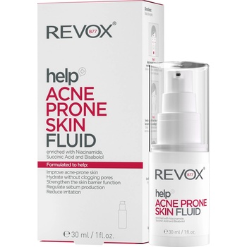 Revox Cosmetics REVOX B77 Help Фуид За Склонна Към Акне Кожа Флуид за лице унисекс 50ml