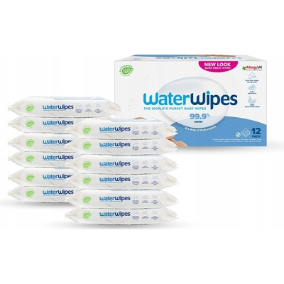 WaterWipes Vlhčené obrúsky s mydlovými orechmi 12 x 60 ks