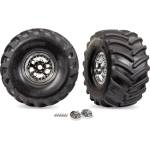 Traxxas колело, джанта хромирана, гума Terra Groove (чифт)
