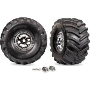 Traxxas колело, джанта хромирана, гума Terra Groove (чифт)