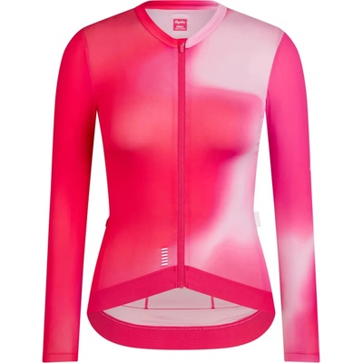 Rapha Women's Pro Team Long Sleeve Lightweight Jersey surface print pink