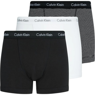 Calvin Klein Боксерки Calvin Klein Cotton Stretch Boxer Shorts - Blk/Wht/Strpe