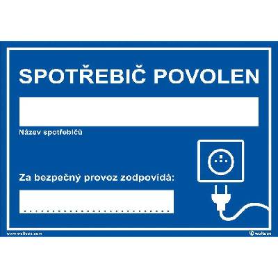Walteco Spotřebič povolen, 210x148mm, samolepka Množství: 1 ks , 20066