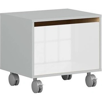 Мобилен шкаф Nandu KTN1K дъб и бял лак