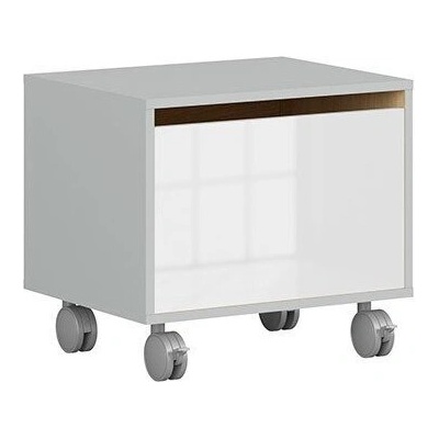 Мобилен шкаф Nandu KTN1K дъб и бял лак