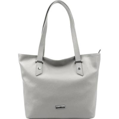 MiaMore 01-058 taupe dámska kožená taška cez rameno shopper 40 x 30 x 12 cm