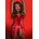 Daring Intimates Unwrap Me Satin Bow Bodysuit Red
