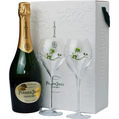 Perrier Jouët Grand Brut 12% 0,75 l (dárkové balení 2 sklenice)