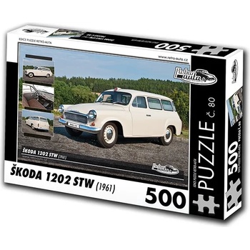 Image 1 of Retro cars - Puzzle Škoda 1202 STW ambulance (1961) - 500 piese
