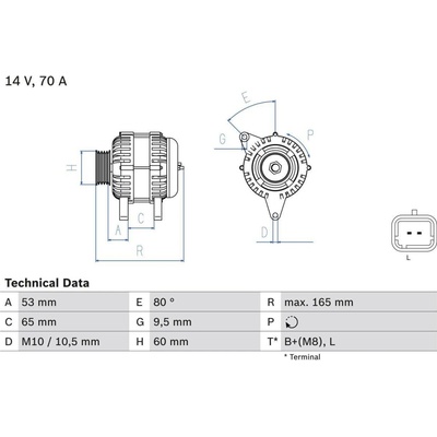 Alternátor BOSCH 0 986 045 261