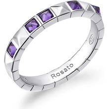 Rosato strieborný prsteň so zirkónmi Cubica RZCU92