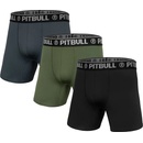 PitBull West Coast komplet 3ks boxerek PITBULL černé/olivové/tmavě modré