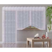 Hotová záclona alebo balkónový komplet, Edison, biela 350 x 160 cm