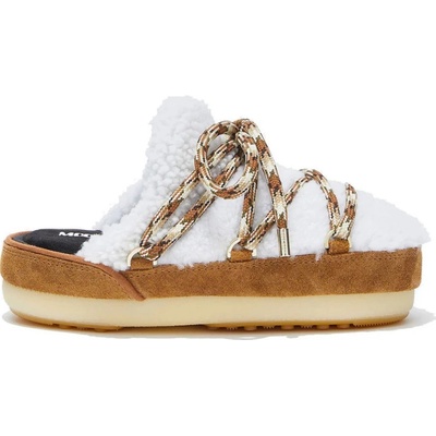 Moon Boot Mules Shearling whisky/off white