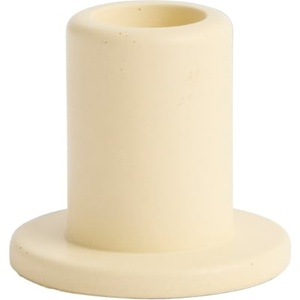 Hay Tube Свещник за класическа свещ S, пастелно жълт, бетонен (AE375-A601-AH99)