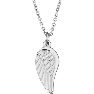 Šperky4U Ocelový řetízek s přívěškem andělské křídlo OPD0048