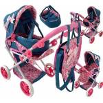 Mario Badescu *DOLLS PUSHCHAIR, pink-navy. , 45x36x15 cm, cart