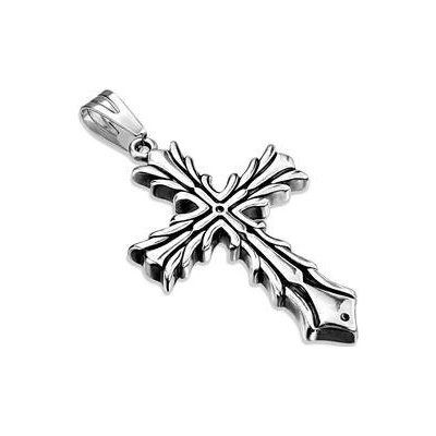 Šperky4U Ocelový přívěšek kříž OPP1778 ST