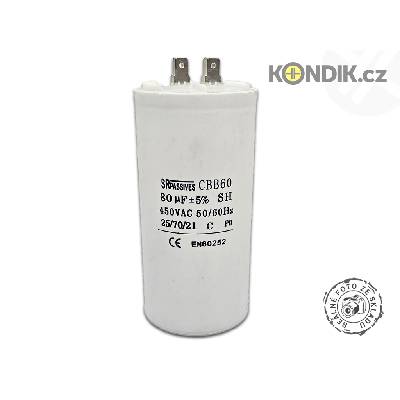 Kondenzátor rozběhový 80uF 450V CBB60A
