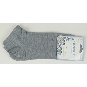 Ellasun dámské bavlněné kotníkové ponožky šedé