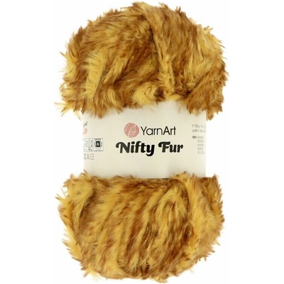 Yarnart Nifty Fur 8424 žltá s hnedou