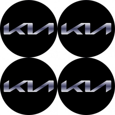 Samolepky živicové 3D KIA nové logo 4ks AutoZulu