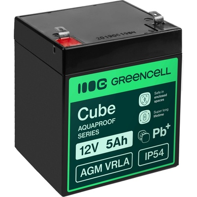 Green Cell Cube AGM VRLA IP54 Baterie 12V 5Ah
