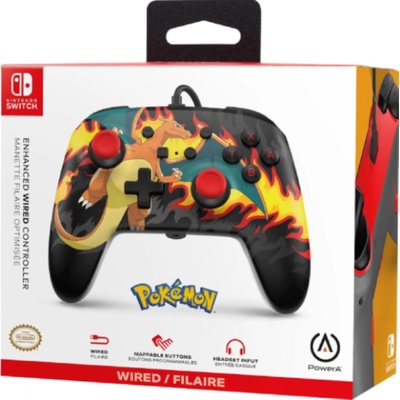 PowerA Enhanced Wired Controller for Nintendo Switch Pokémon Charizard Firestorm (NSGP0283-01)