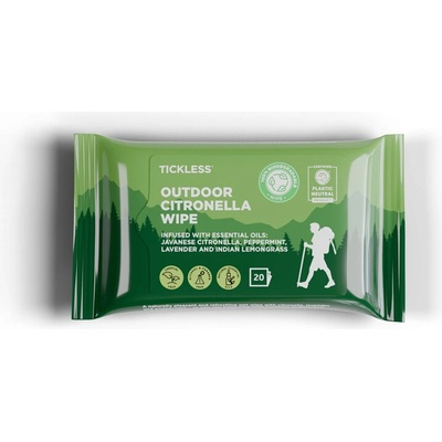 Tickless Citronella Utierky proti komárom a kliešťom pre ľudí 20 ks