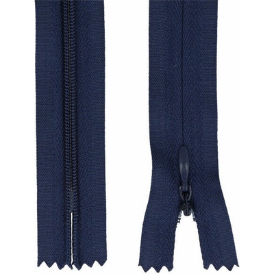Zips špirálový skrytý 3 mm, 30 cm, nedeliteľný, jazdec dekoratívny - 330