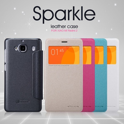 Nillkin Sparkle S-View Pouzdro Xiaomi mi2 černé červené