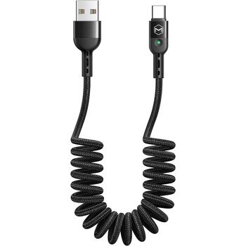 Xmart USB Type-C кабел Xmart Spiral, 1.8м, Черен (9103)
