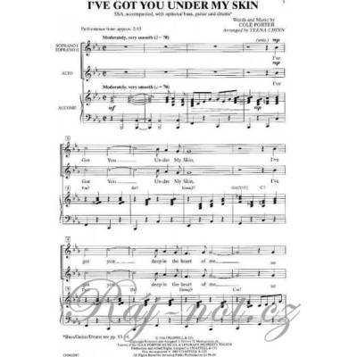 I'VE GOT YOU UNDER MY SKIN/SSA* + piano/chords