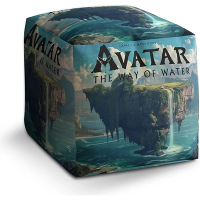 Sablio Taburet Cube Avatar The Way of Water Plávajúci ostrov: 40x40x40 cm